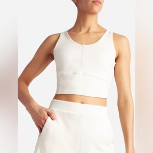 New! Danskin Cream Longline Workout Bra Top